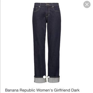 New! Banana republic girlfriend jeans dark wash 25